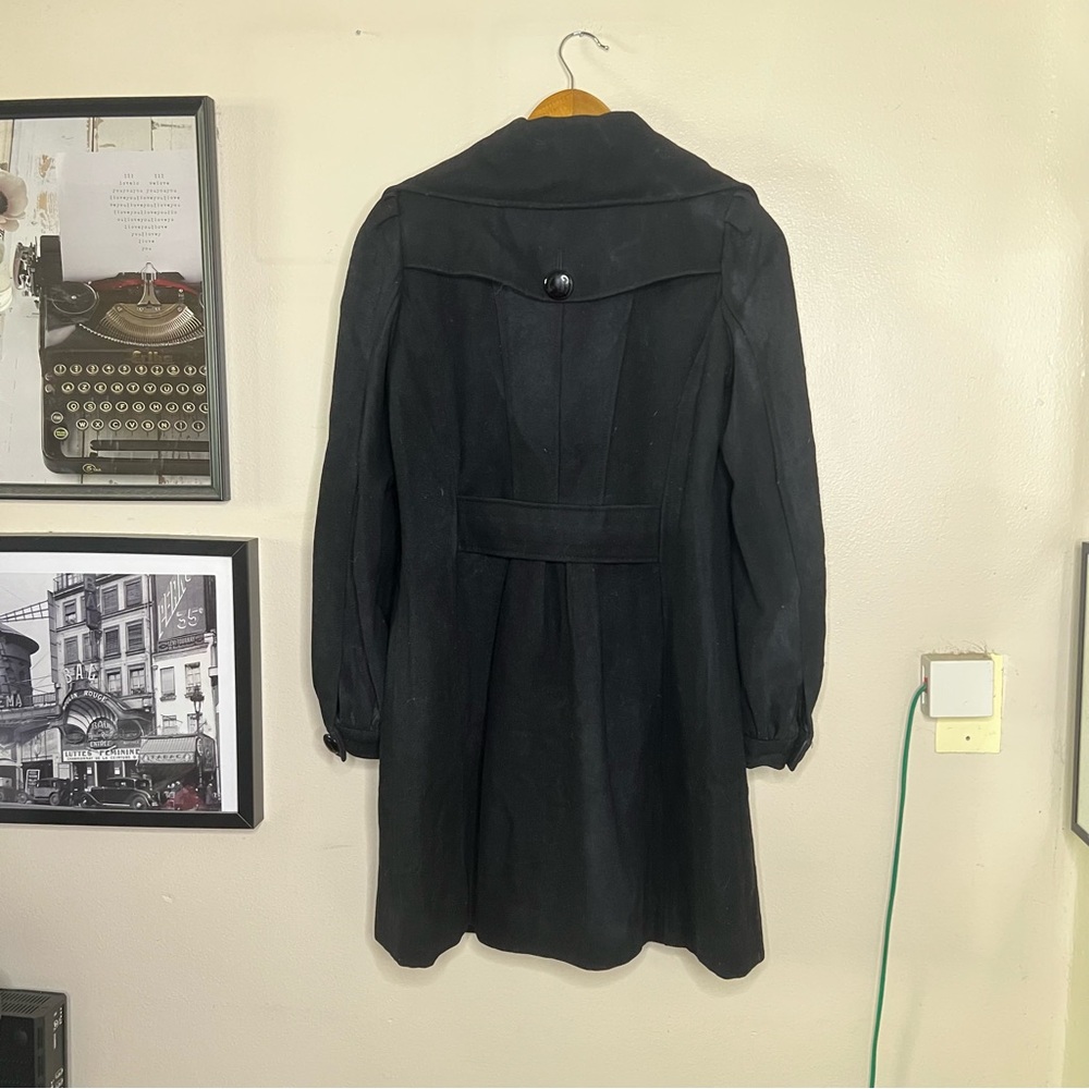 Guess Classic Black Pea Coat - Picture 8 of 14